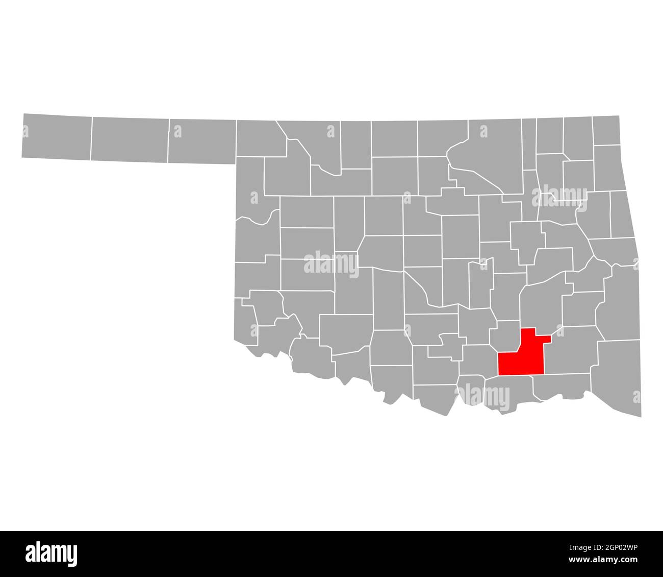 Map of Atoka in Oklahoma Stock Photo Alamy