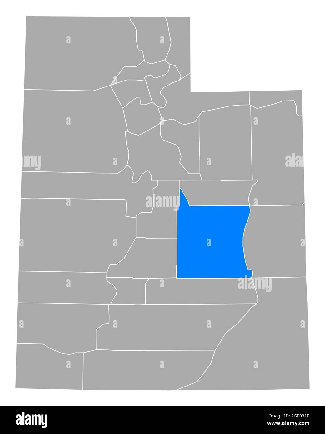 Map of Emery in Utah Stock Photo Alamy