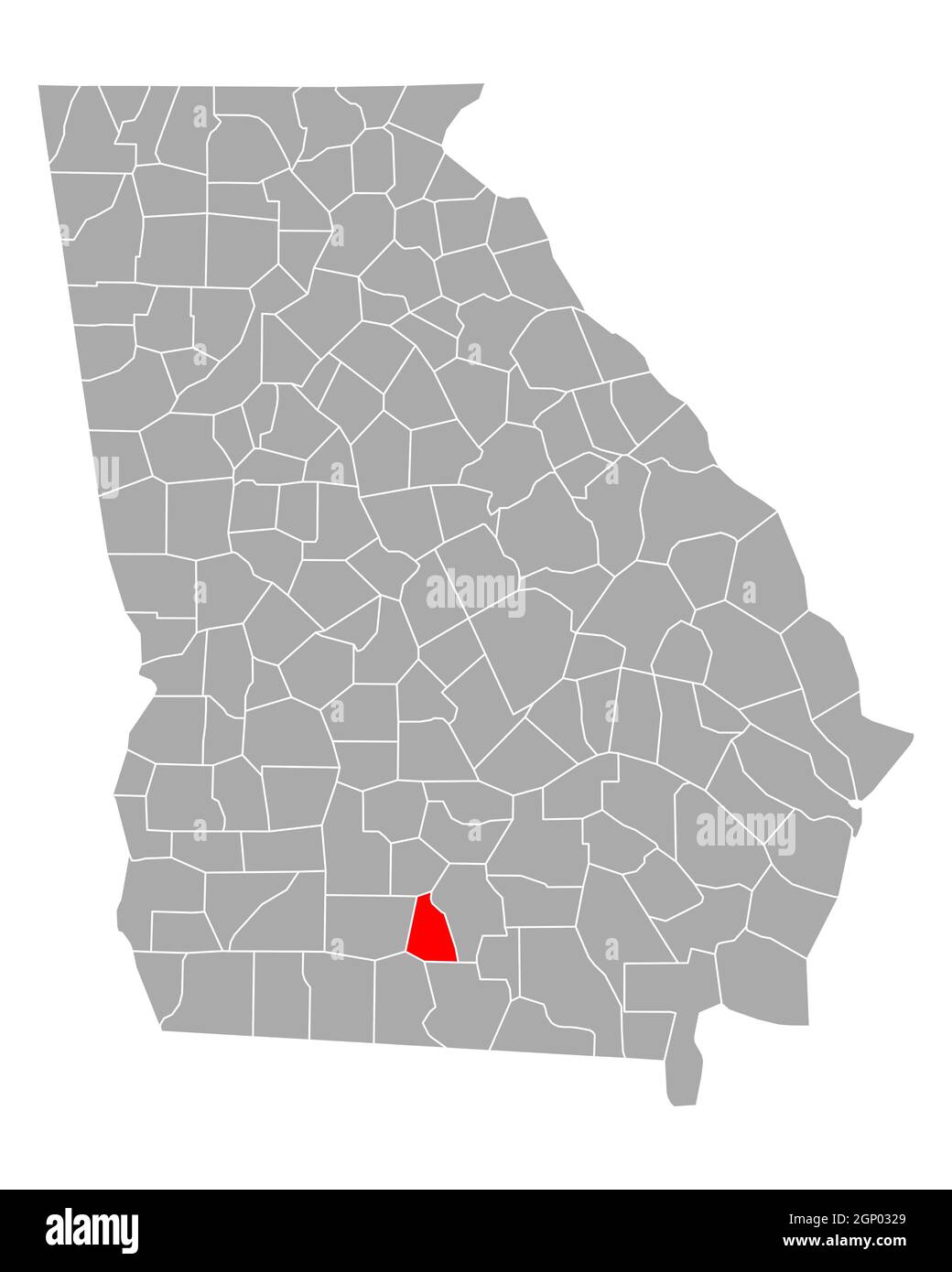 Map of Cook in Georgia Stock Photo - Alamy