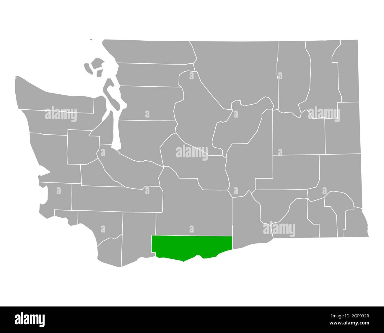 Map of Klickitat in Washington Stock Photo Alamy