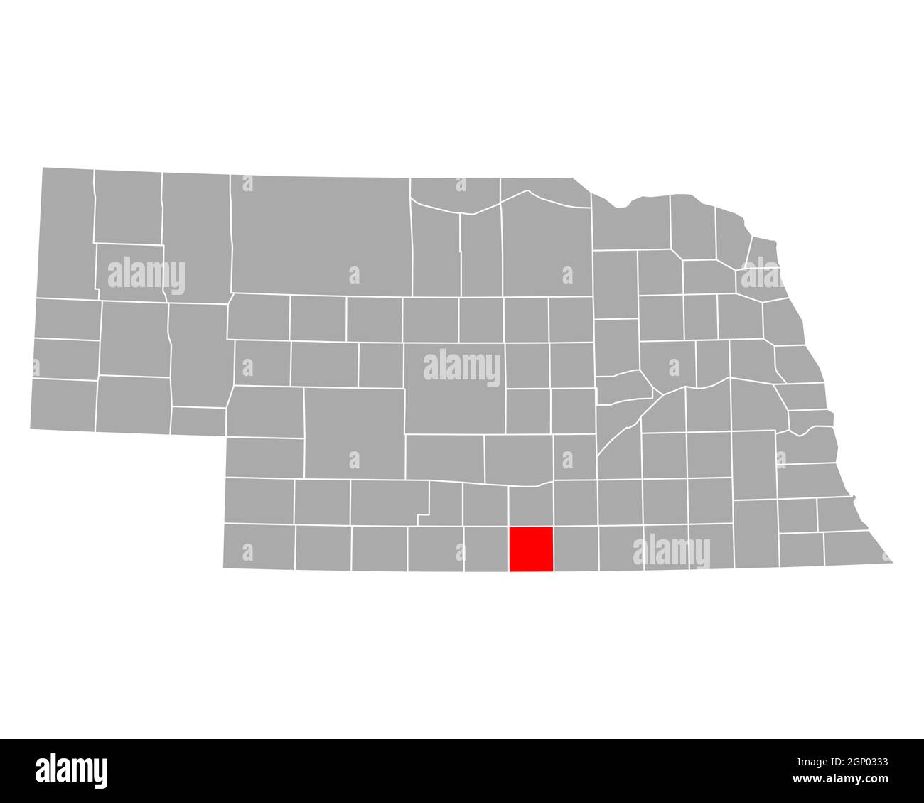 Map of Franklin in Nebraska Stock Photo - Alamy