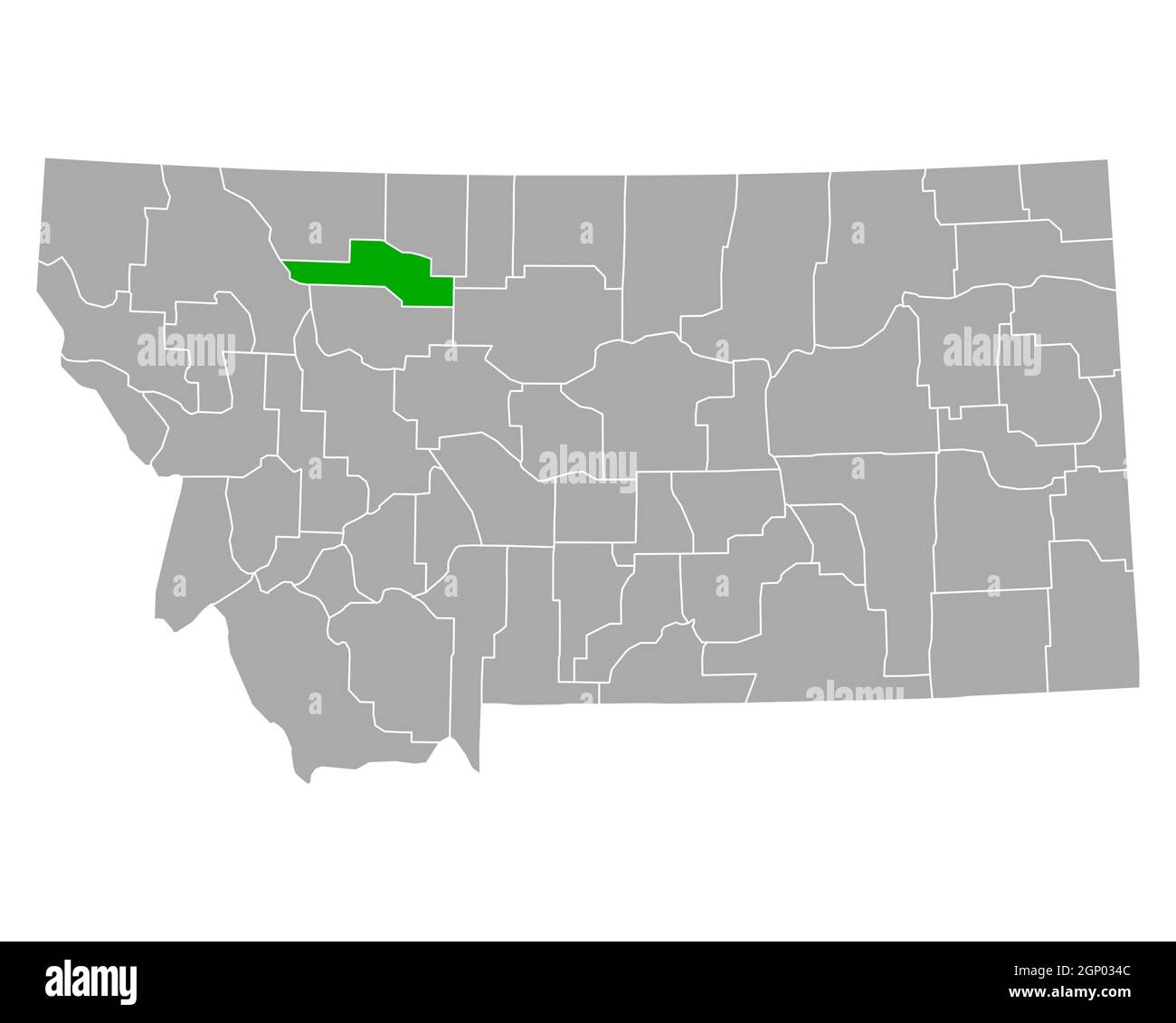 Map of Pondera in Montana Stock Photo Alamy