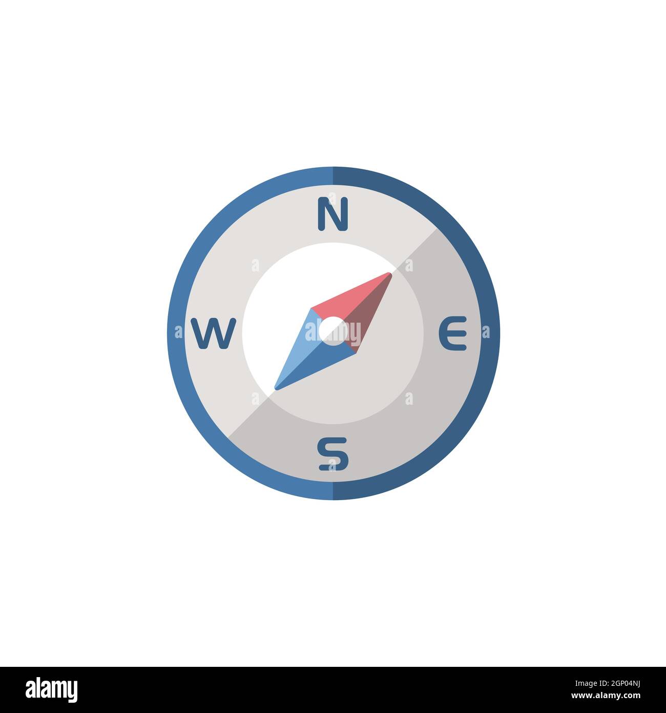 Compass north east direction. Flat icon. Isolated weather vector illustration Stock Vector