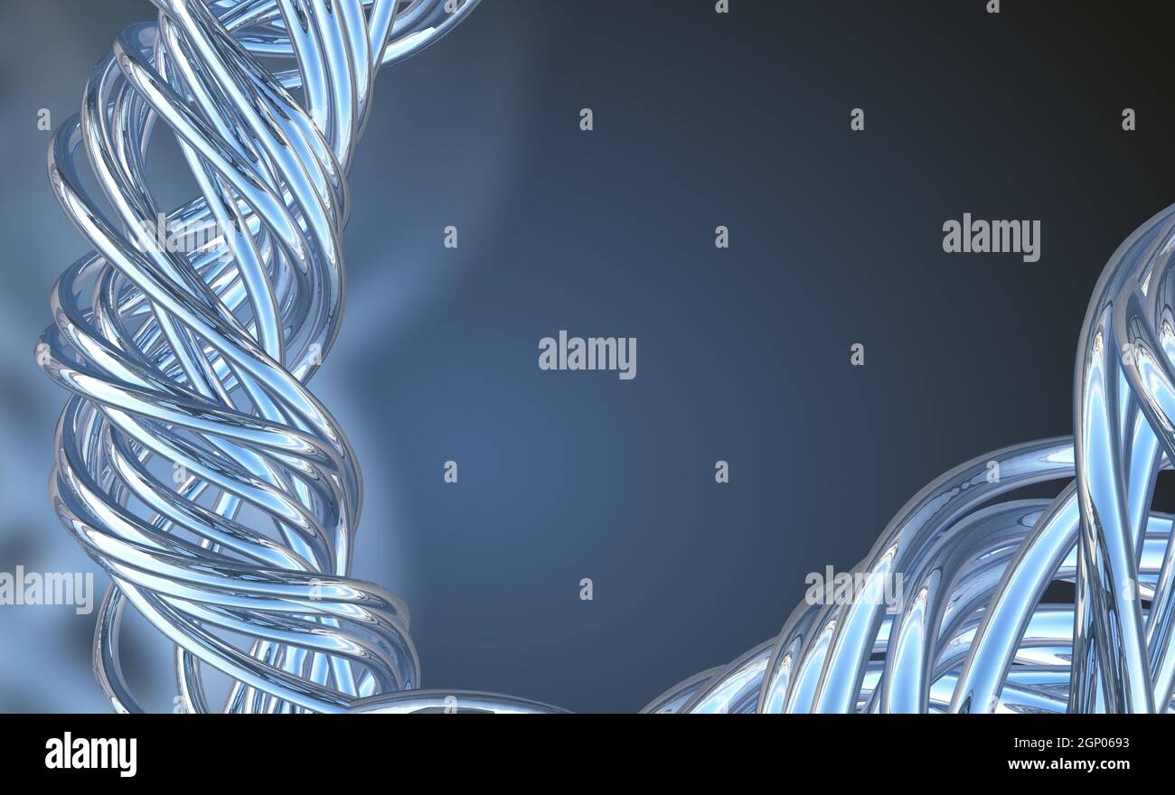 Aluminum abstract string artwork background 3d illustration Stock Photo ...