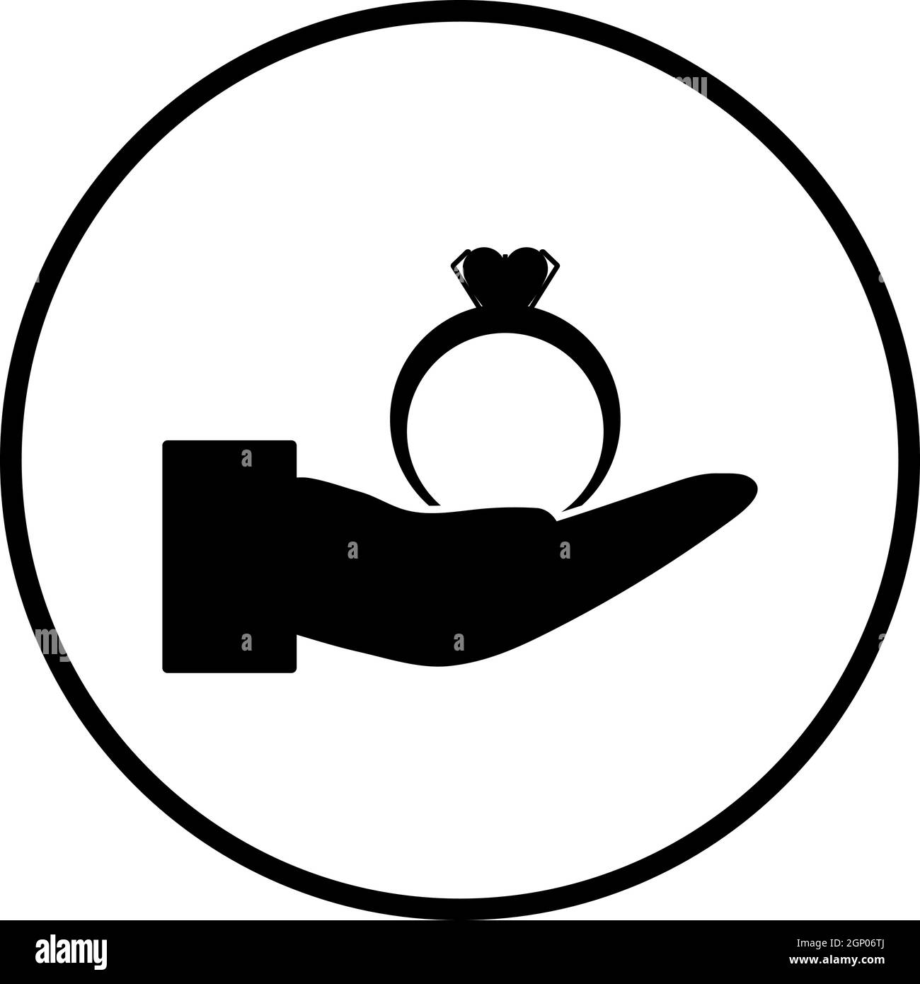 Hand Present Heart Ring Icon Stock Vector Image & Art - Alamy