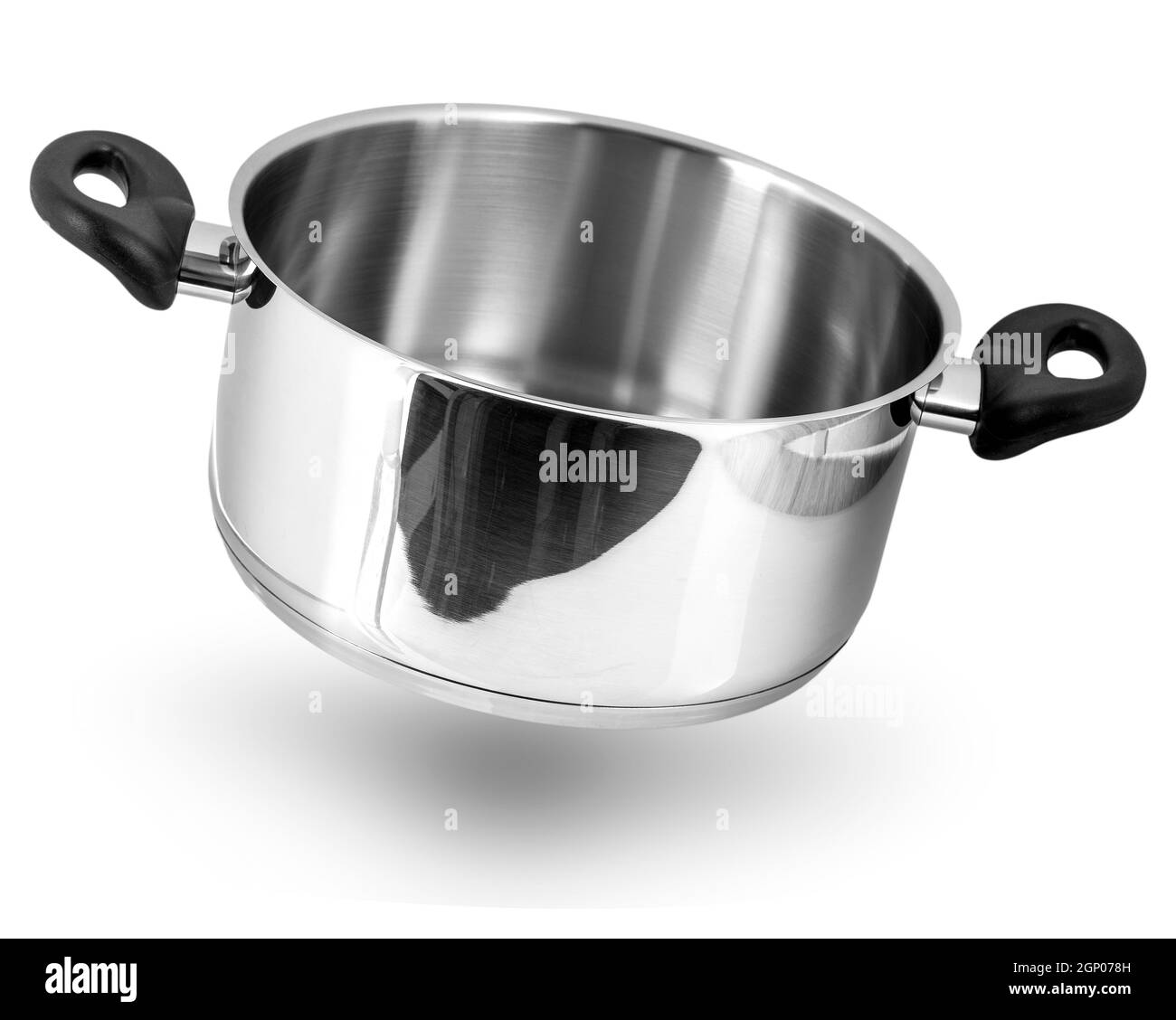 The Stainless steel pot. Isolated on white background Stock Photo Alamy