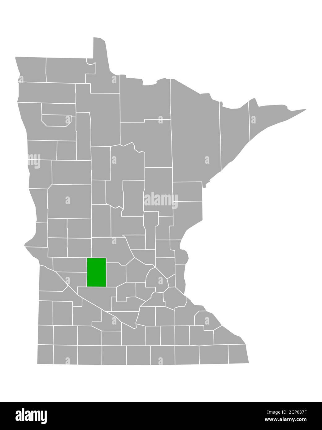 Map of Kandiyohi in Minnesota Stock Photo Alamy