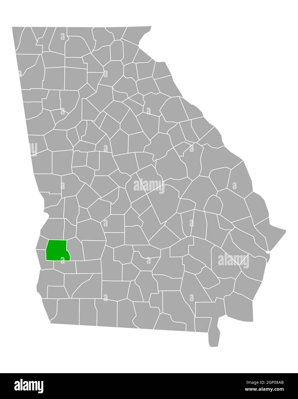 Map of Randolph in Georgia Stock Photo - Alamy