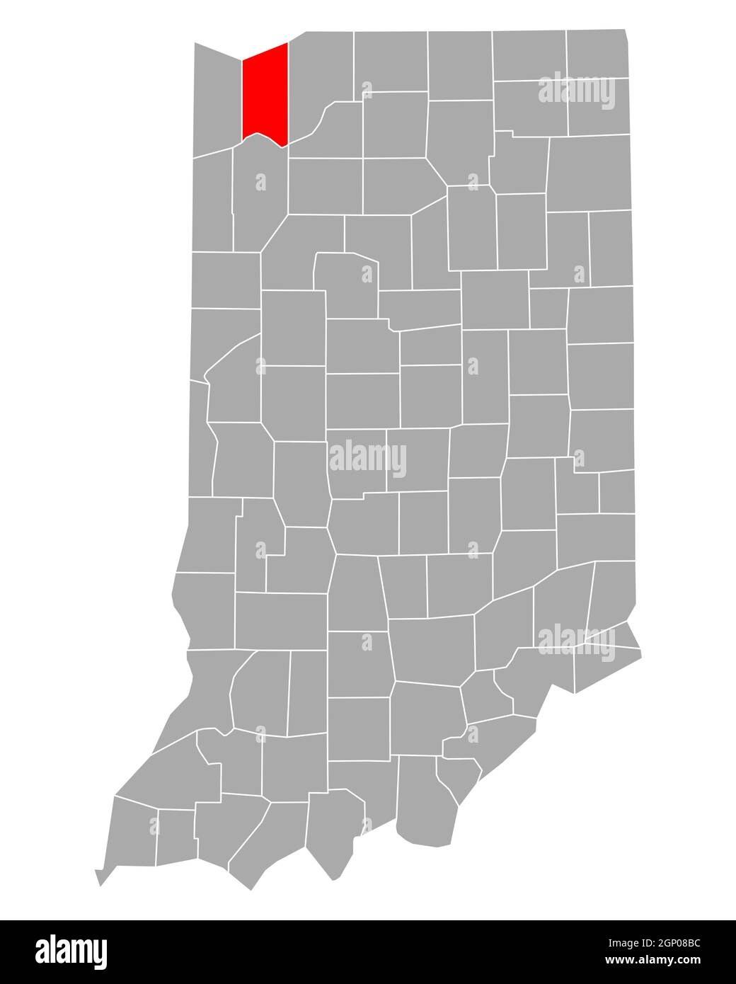 Map of Porter in Indiana Stock Photo Alamy