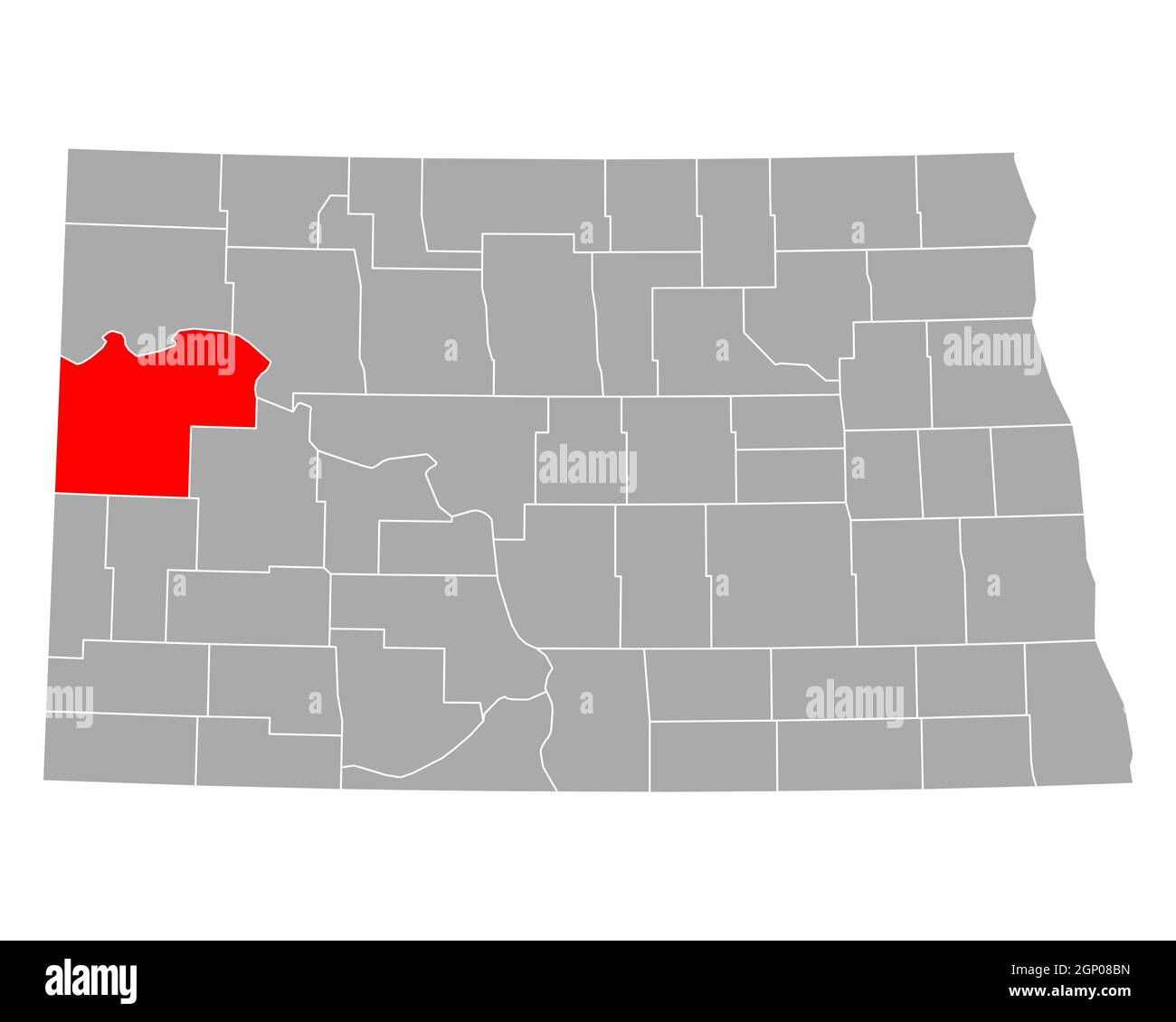 Map of McKenzie in North Dakota Stock Photo Alamy