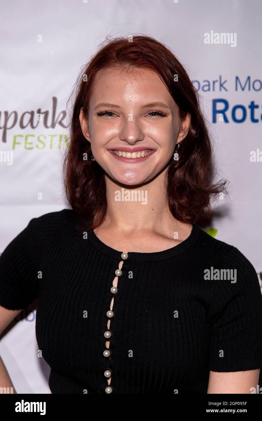 Madison Ekstrand attends Suzanne DeLaurentiis Productions Film Premiere 'Reed's Point' at Studio Movie Grill, Simi Valley, CA on September 25, 2021 Stock Photo