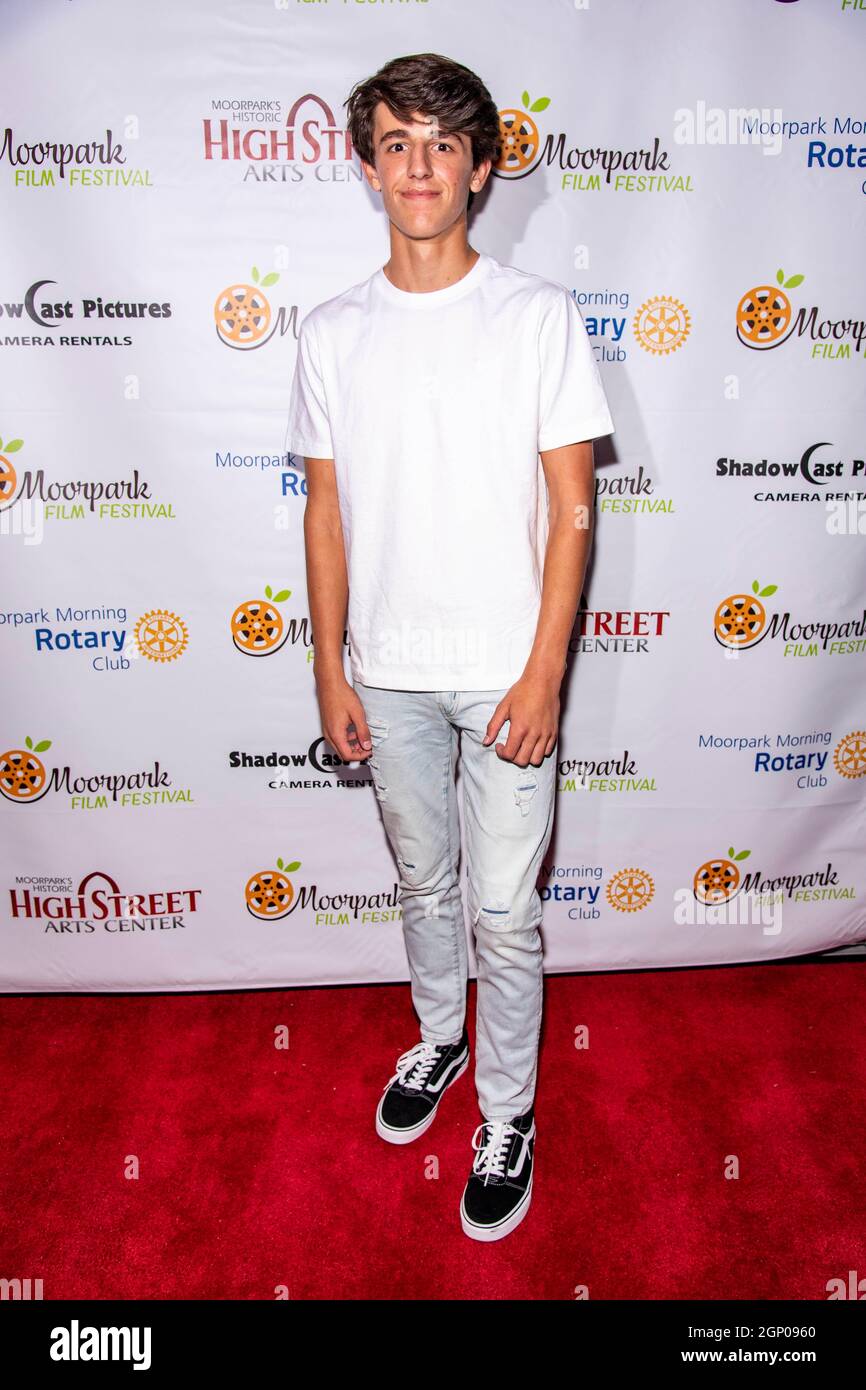 Ethan Glover attends Suzanne DeLaurentiis Productions Film Premiere 'Reed's Point' at Studio Movie Grill, Simi Valley, CA on September 25, 2021 Stock Photo