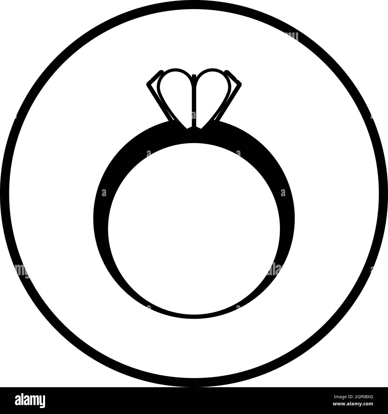 Valentine Heart Ring Icon Stock Vector Image & Art - Alamy