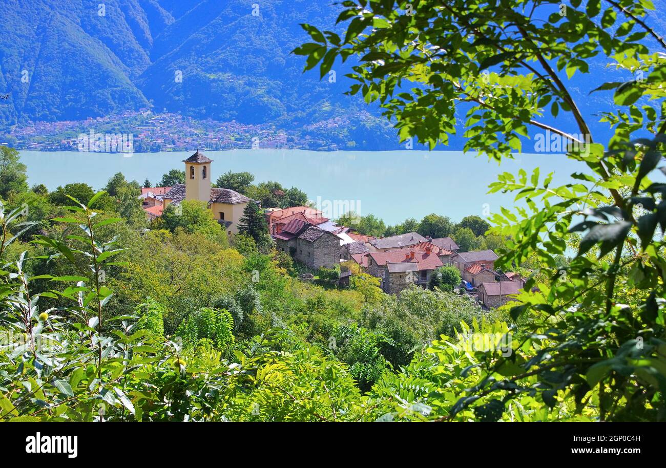 Albonico Lake Como, Lombardy in Italy Stock Photo