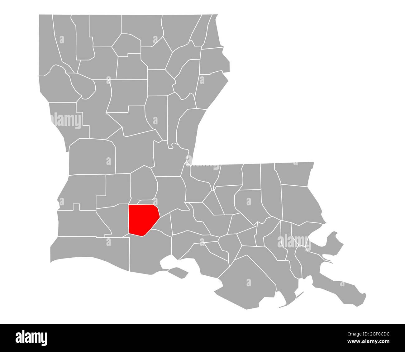 Map of Acadia in Louisiana Stock Photo Alamy