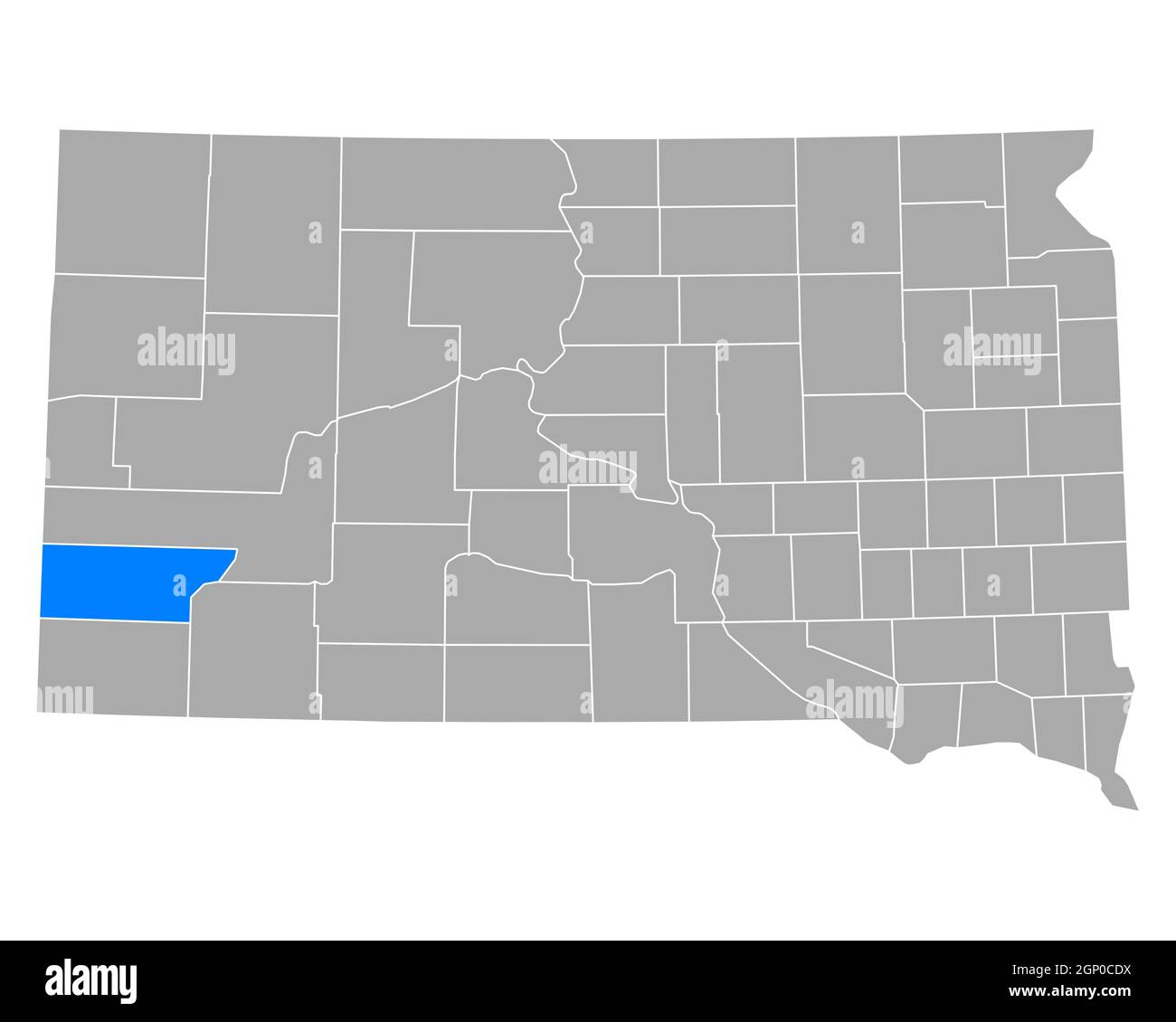 Map of Custer in South Dakota Stock Photo Alamy