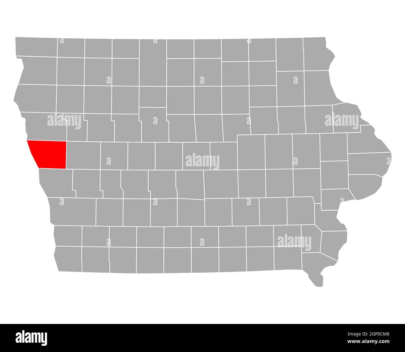 Map of Monona in Iowa Stock Photo Alamy