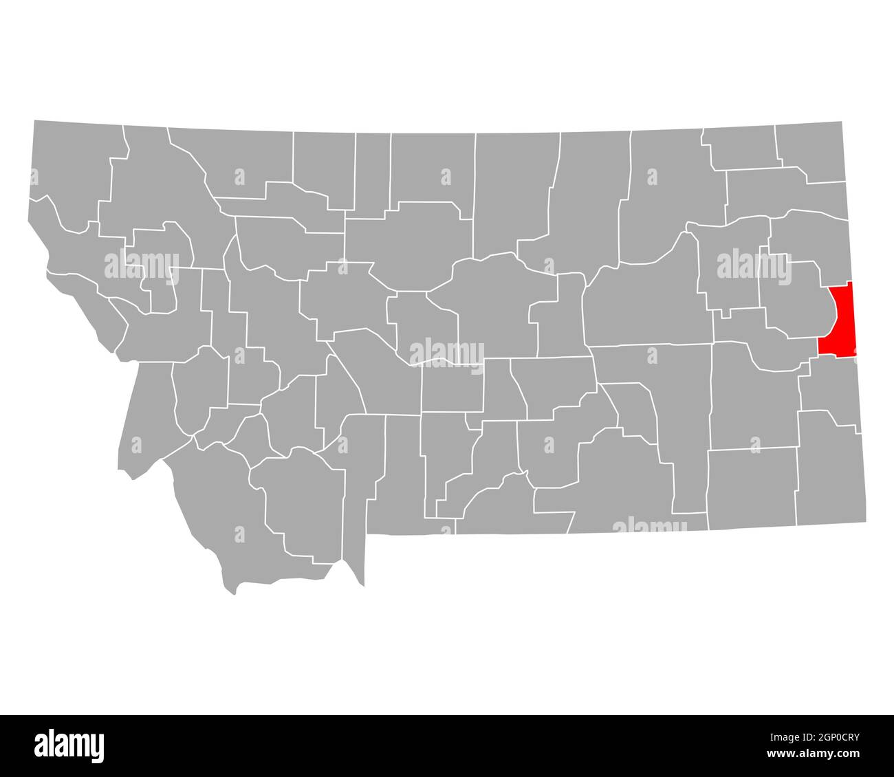Map of Wibaux in Montana Stock Photo Alamy