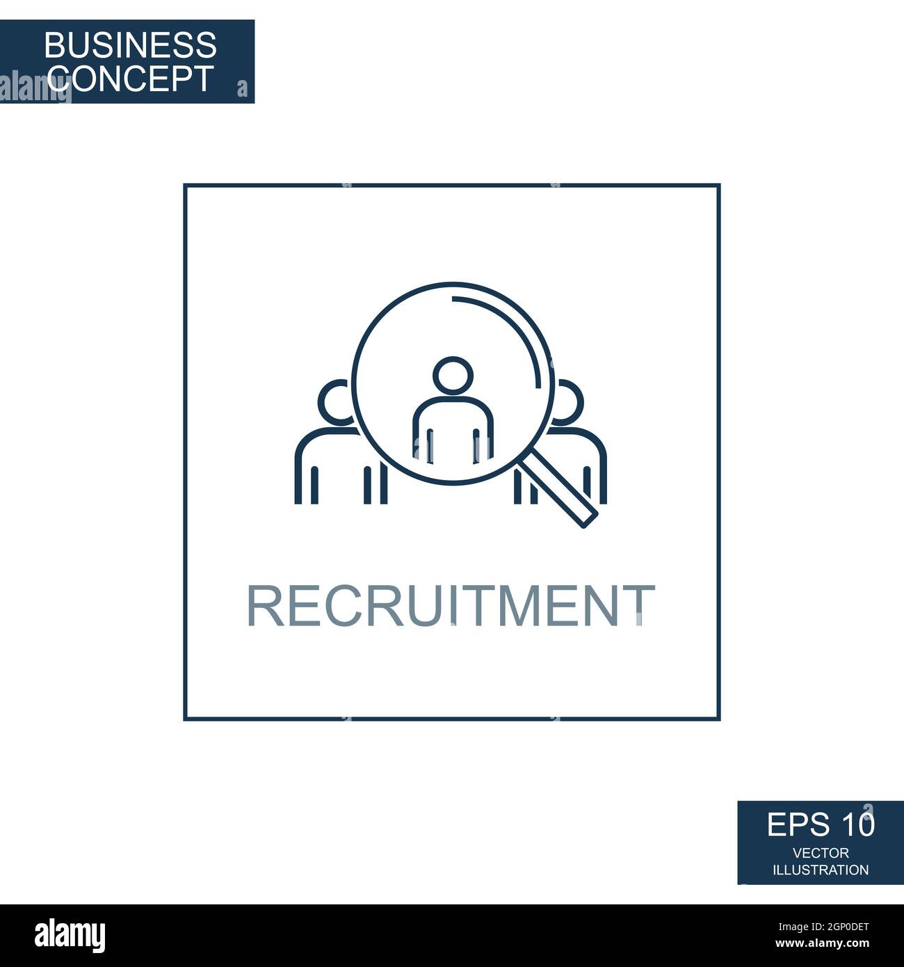 Business concept, web icon from thin lines. Recruiting - Vector ...
