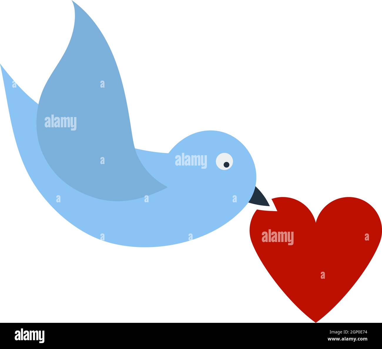Dove With Heart Icon Stock Vector