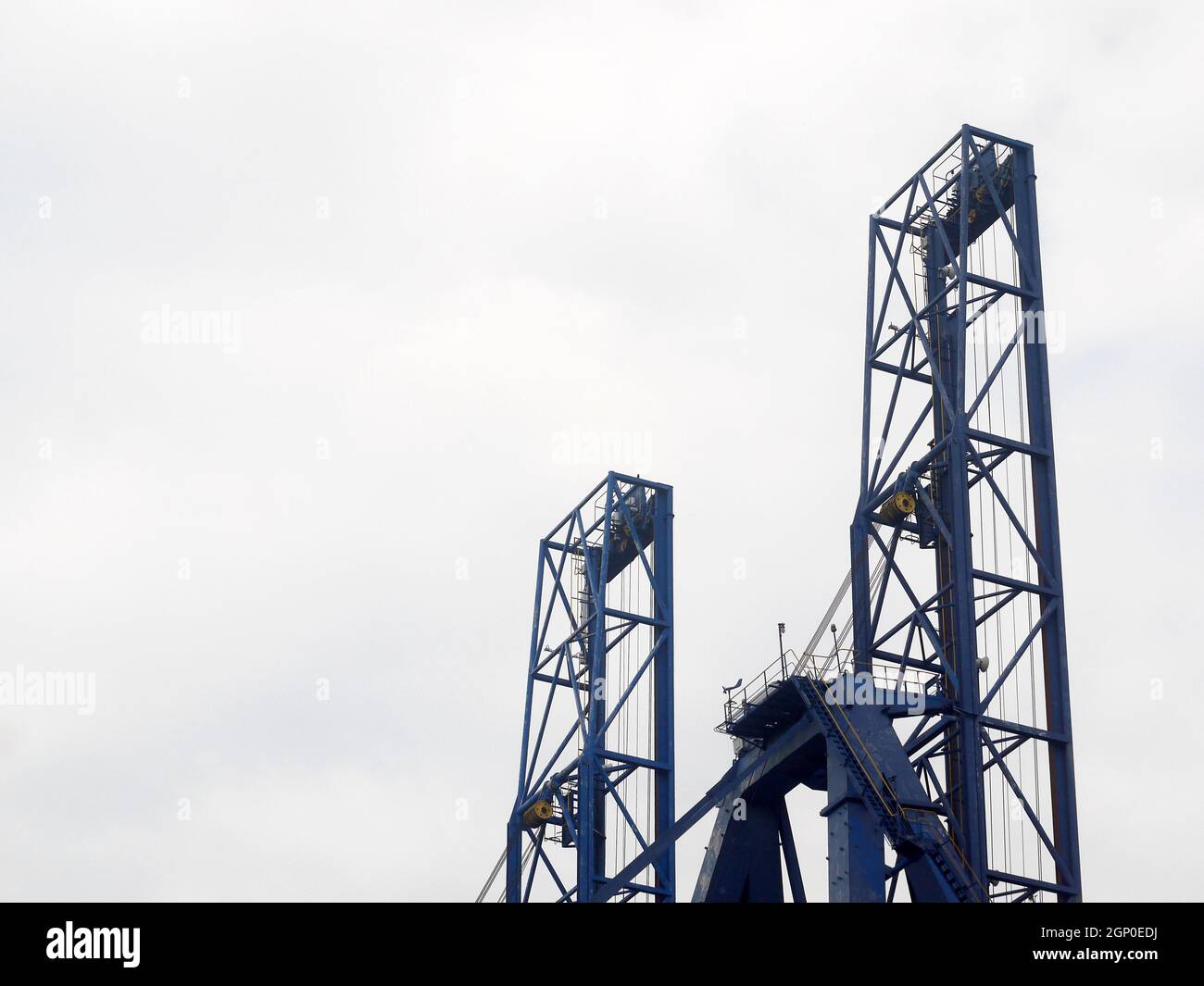 a construction crane used for loading and unloading containers at the ...