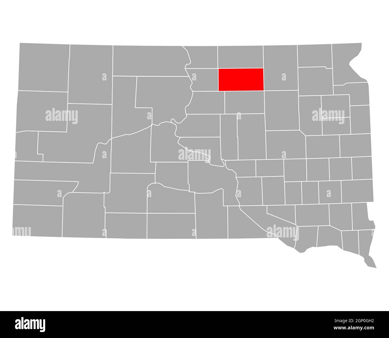 Map of Edmunds in South Dakota Stock Photo Alamy