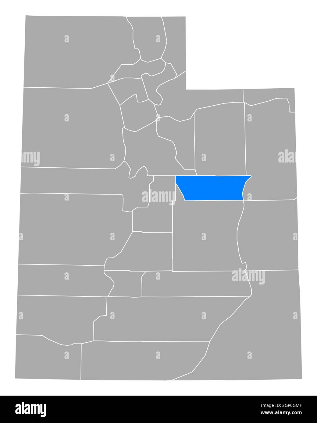 Map of Carbon in Utah Stock Photo Alamy