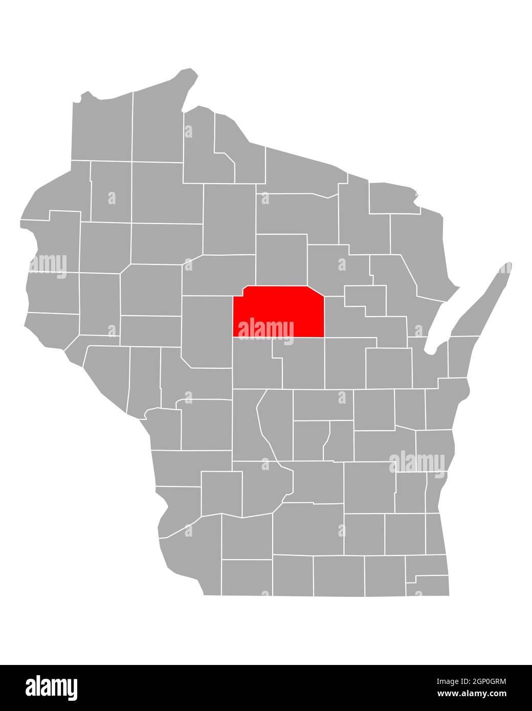 Map of Marathon in Wisconsin Stock Photo Alamy