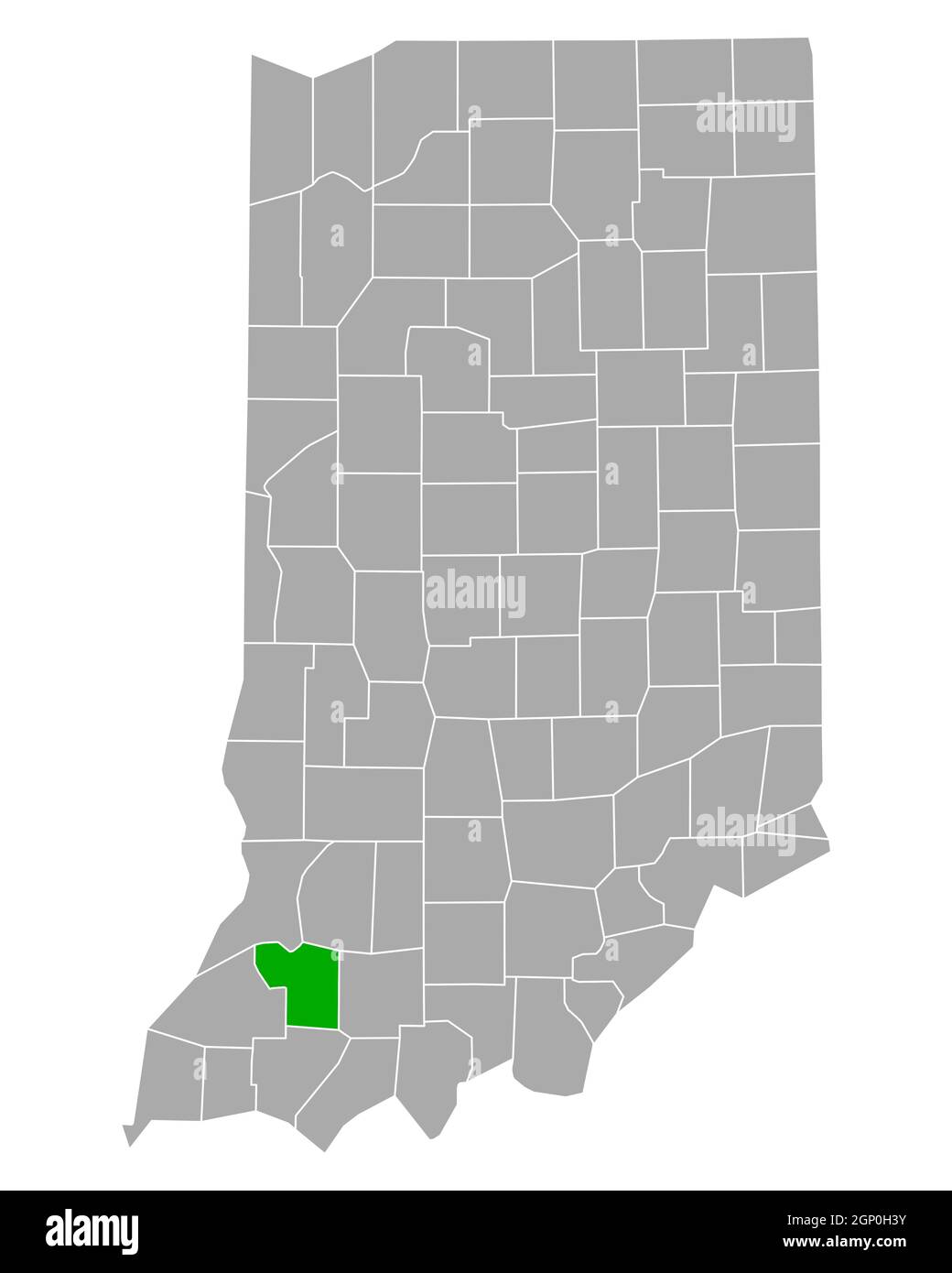 Map of Pike in Indiana Stock Photo Alamy