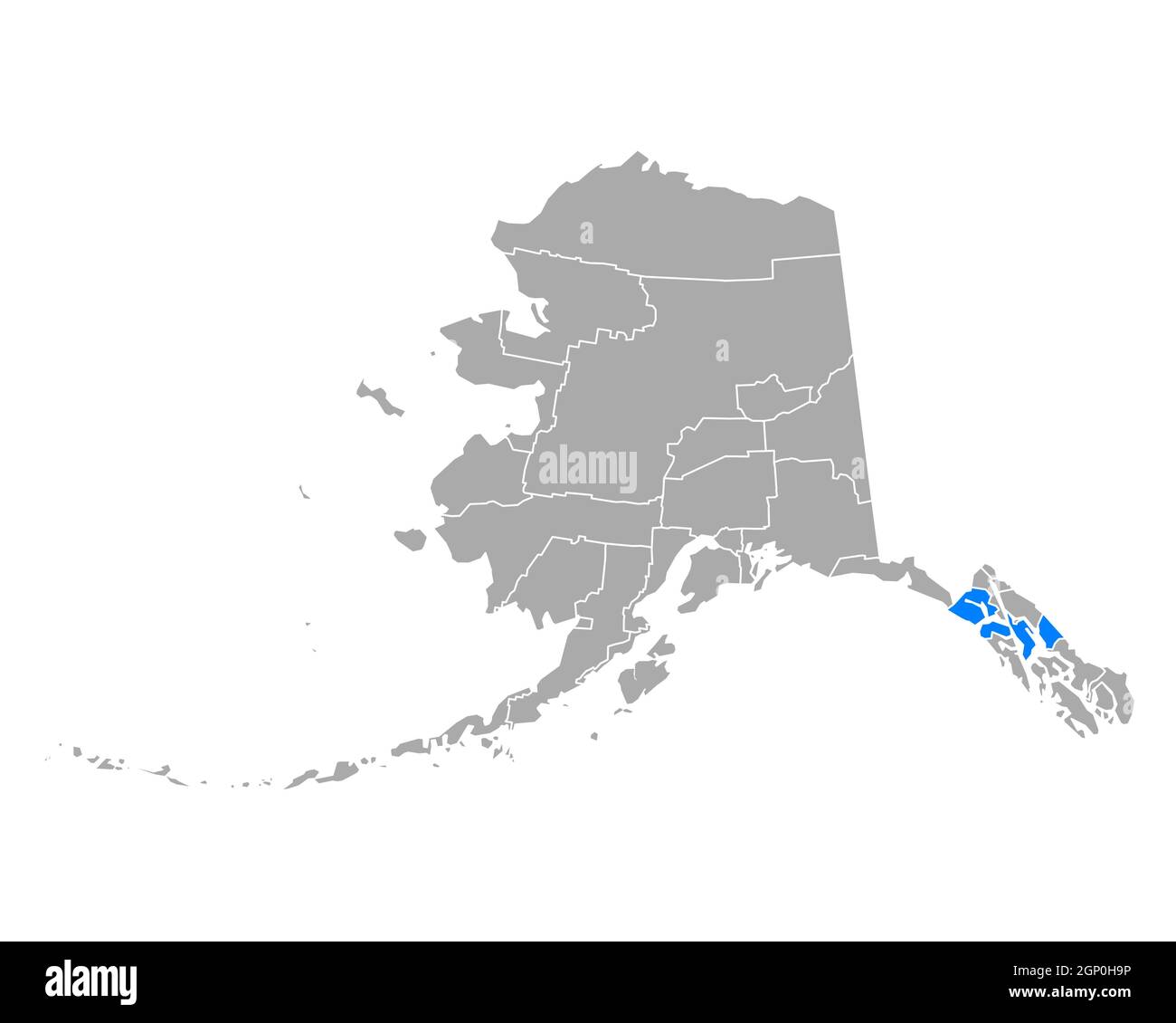 Map of HoonahAngoon in Alaska Stock Photo Alamy