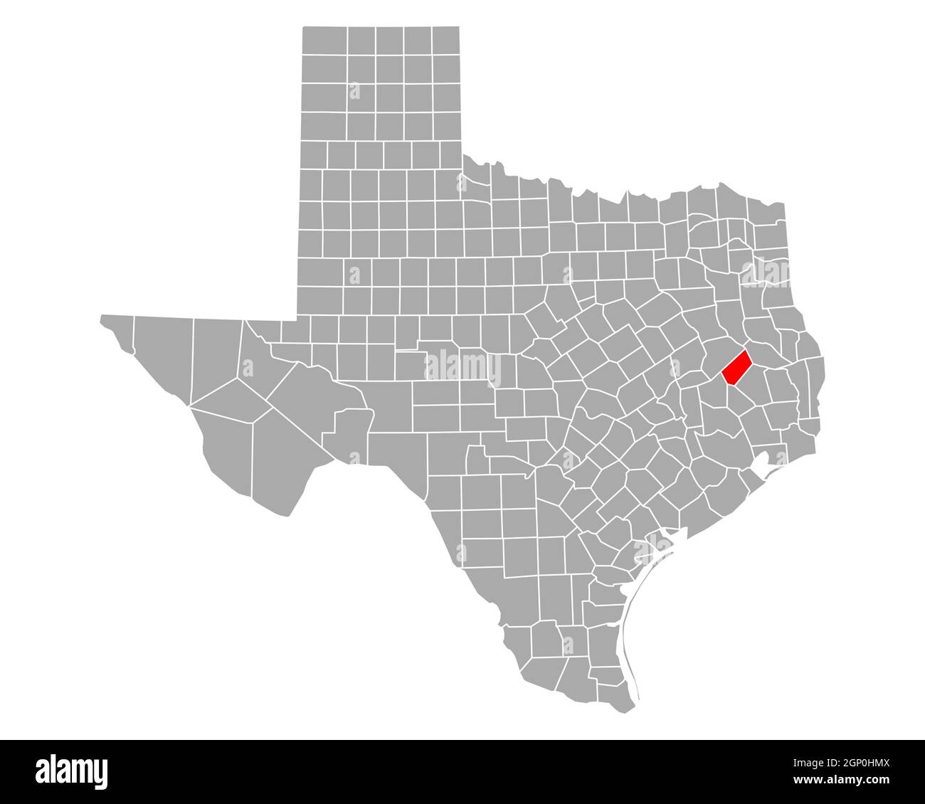 Map of Trinity in Texas Stock Photo Alamy