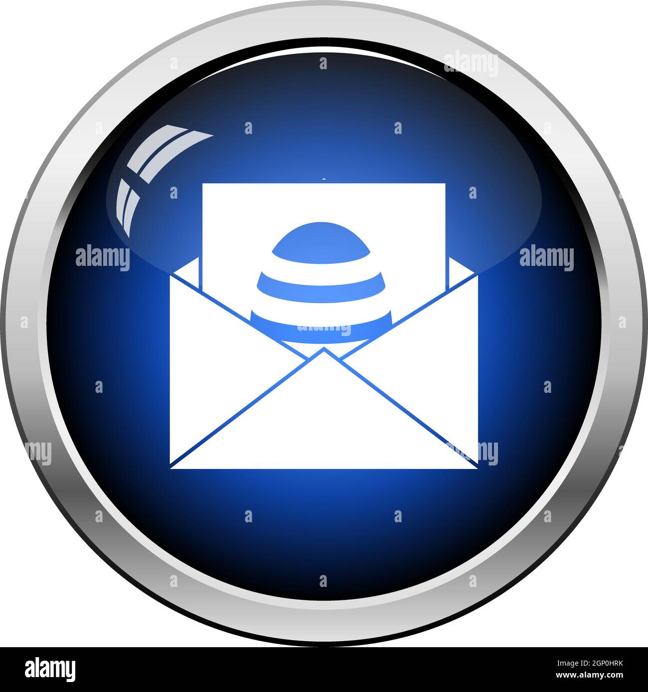 Envelop With Easter Egg Icon Stock Vector