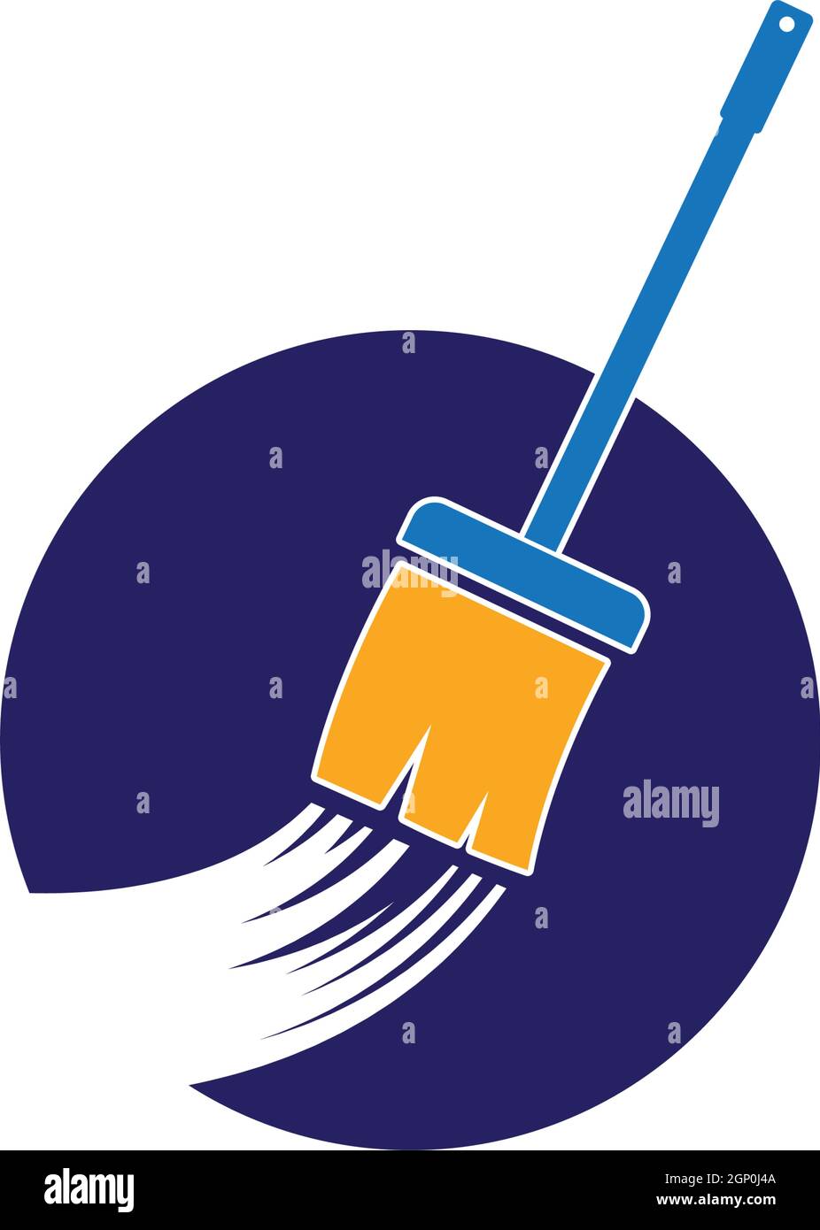 broom illustration vector template,symbol of cleaner Stock Vector