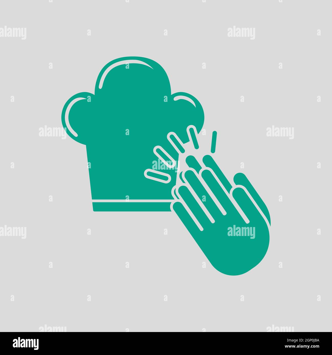 Clapping Palms To Toque Icon Stock Vector