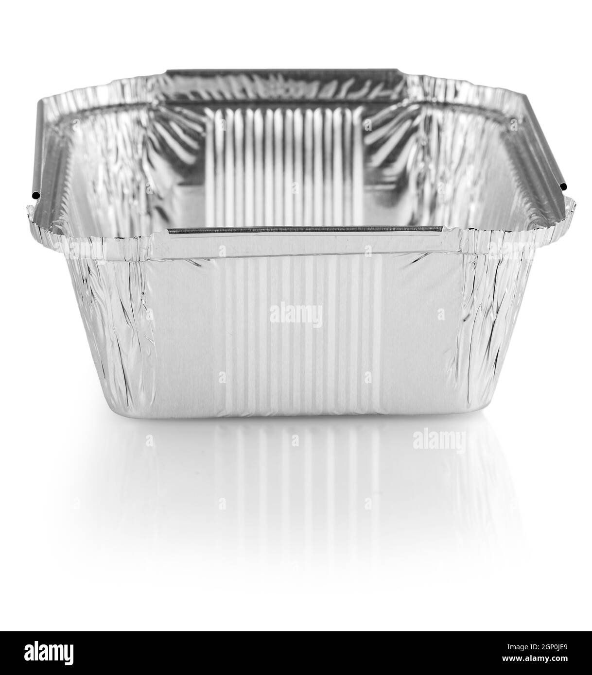 square aluminium foil baking cups on white background Stock Photo Alamy