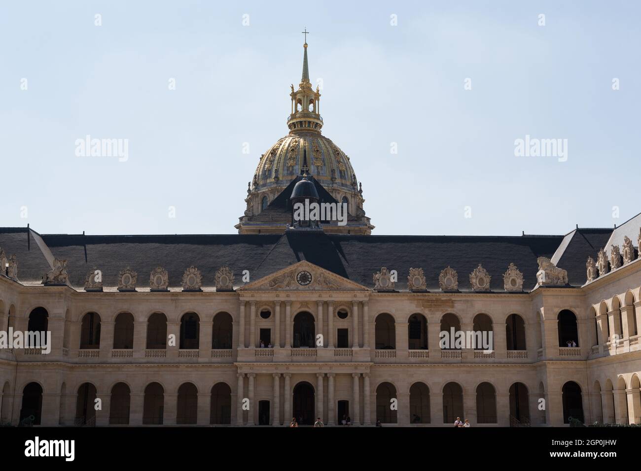 Paris, France - August 15, 2016 : National Residence of the Invalids, a complex of buildings in the 7th arrondissement of Paris, France, containing mu Stock Photo