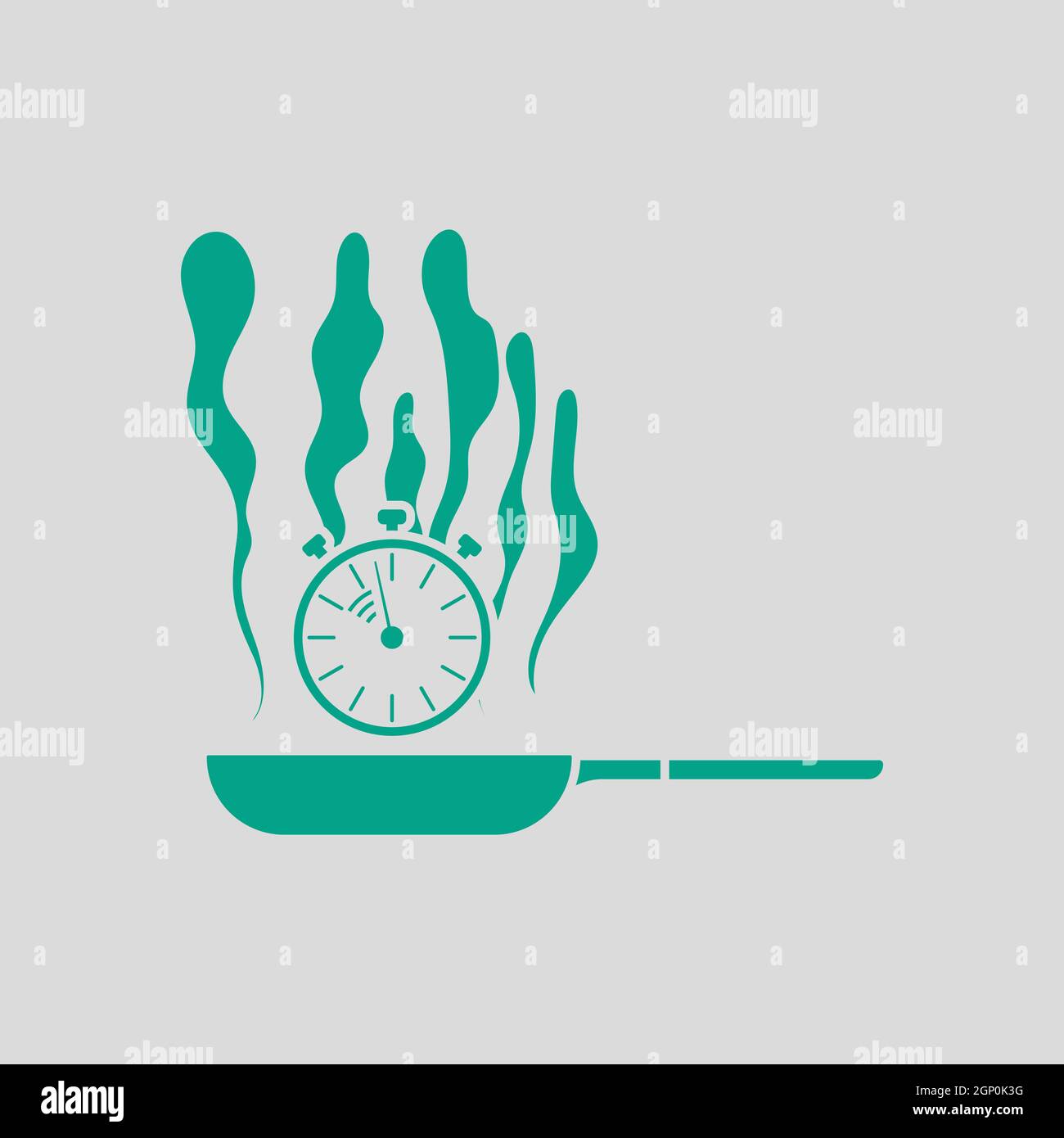 Pan With Stopwatch Icon Stock Vector