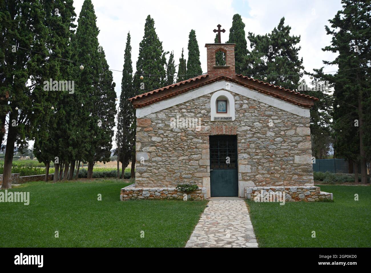 Landscape with scenic view of Aghios Athanassios a picturesque ...