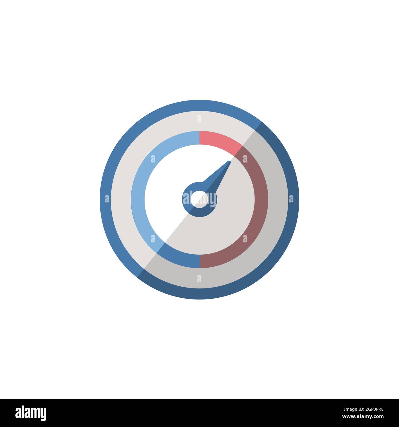 Barometer. Flat color icon. Isolated weather vector illustration Stock Vector