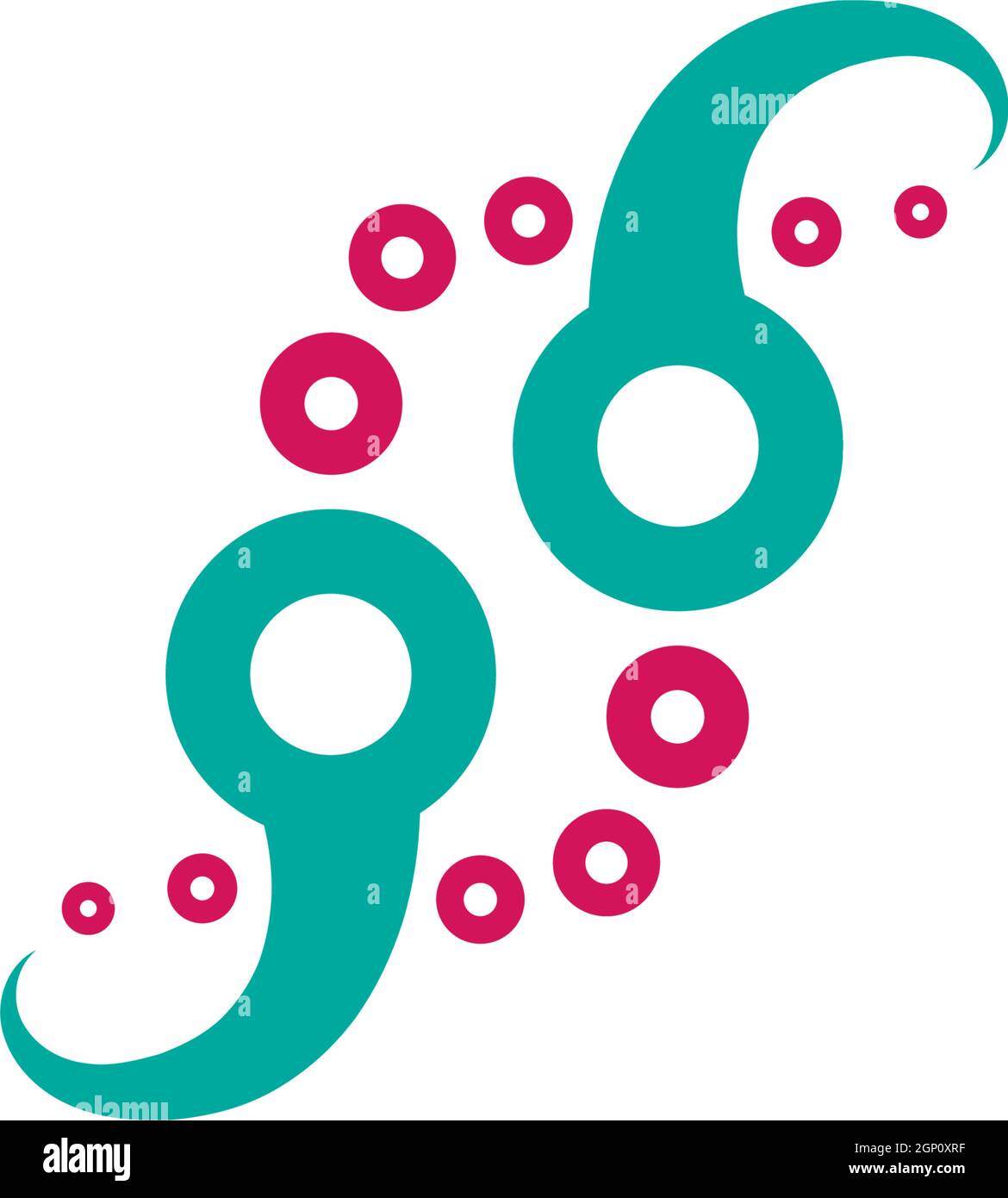 DNA,Genetic sign logo icon design vector Stock Vector