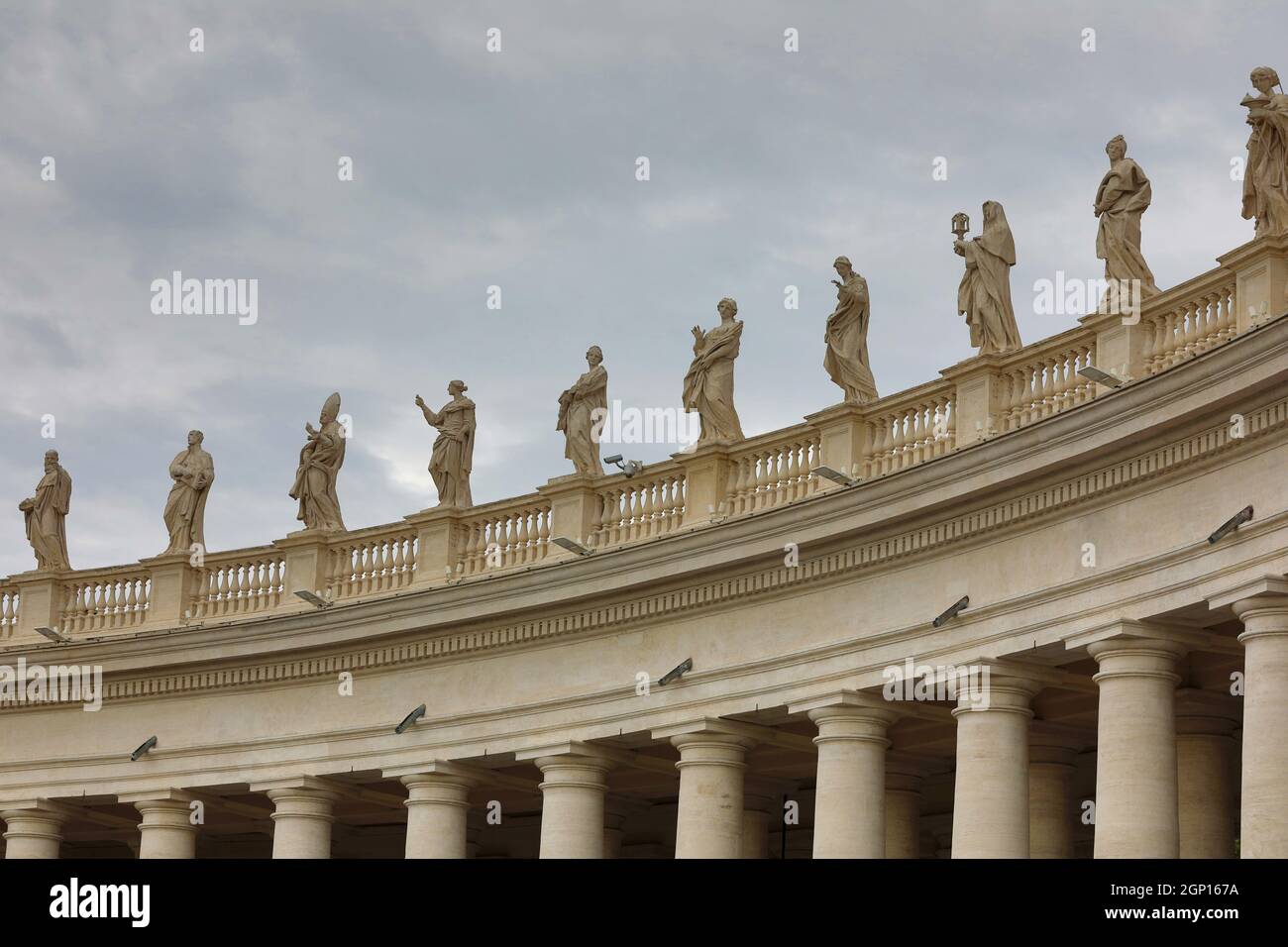 Statues of Saints on the Colonnades of St. Peter's Square in Vatican