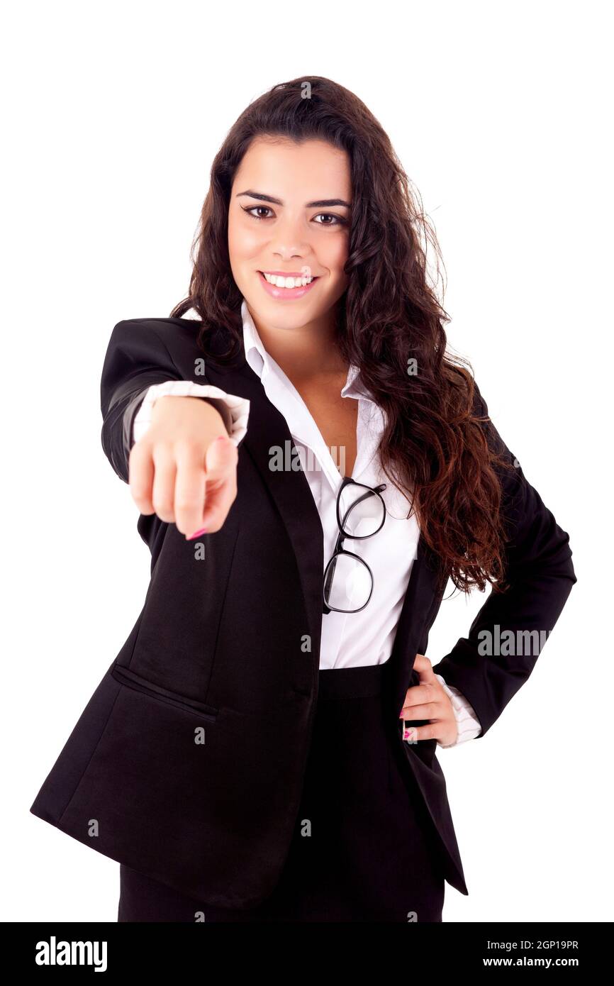 Woman ring sign pointing hi-res stock photography and images - Alamy