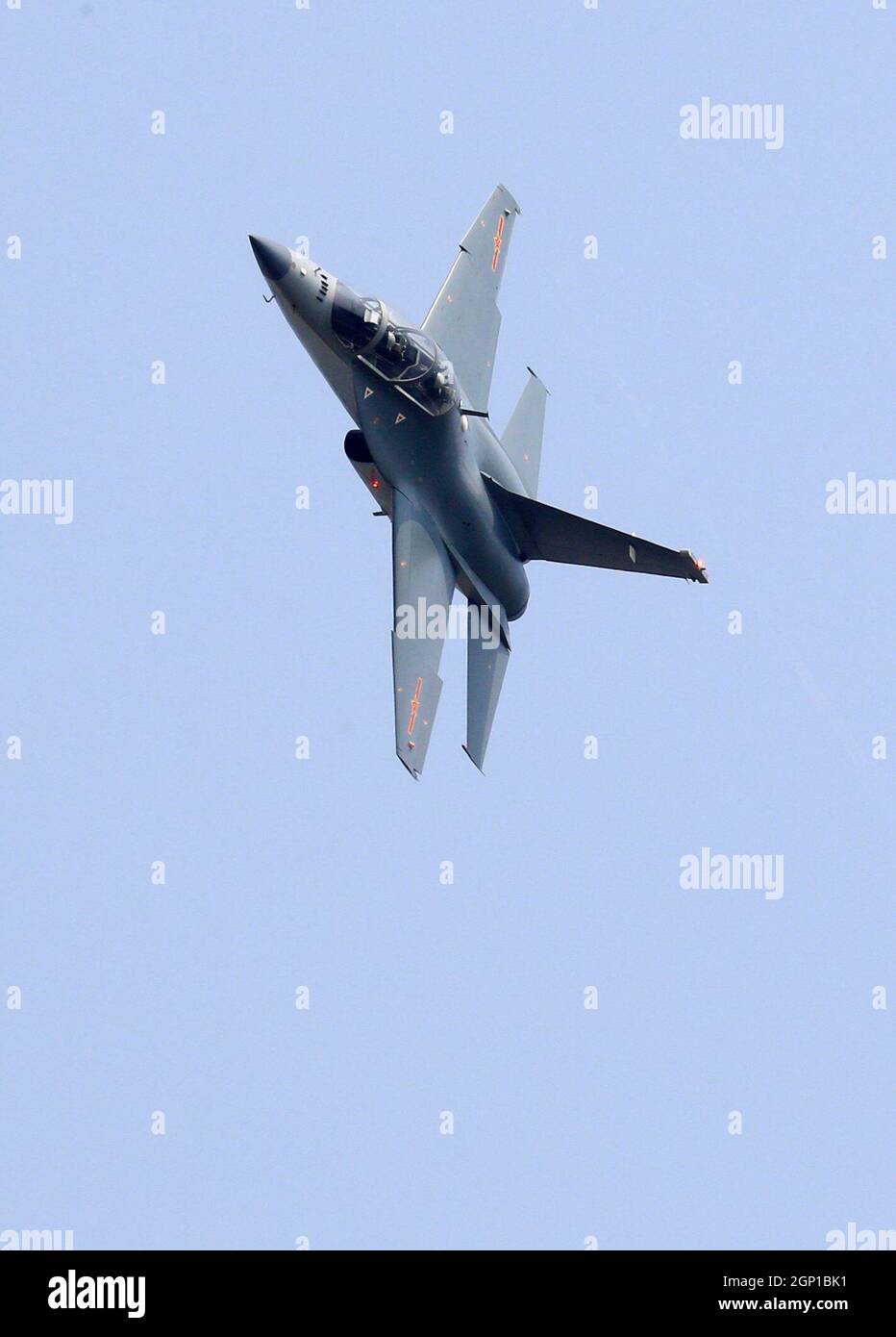 Zhuhai China S Guangdong Province 28th Sep 21 A Jl 10 Training Plane Performs During The Opening Ceremony Of The 13th China International Aviation And Aerospace Exhibition Or Airshow China 21 In Zhuhai South