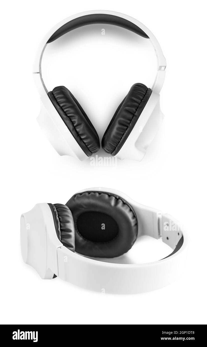 Wireless headphones isolated on a white background Stock Photo - Alamy
