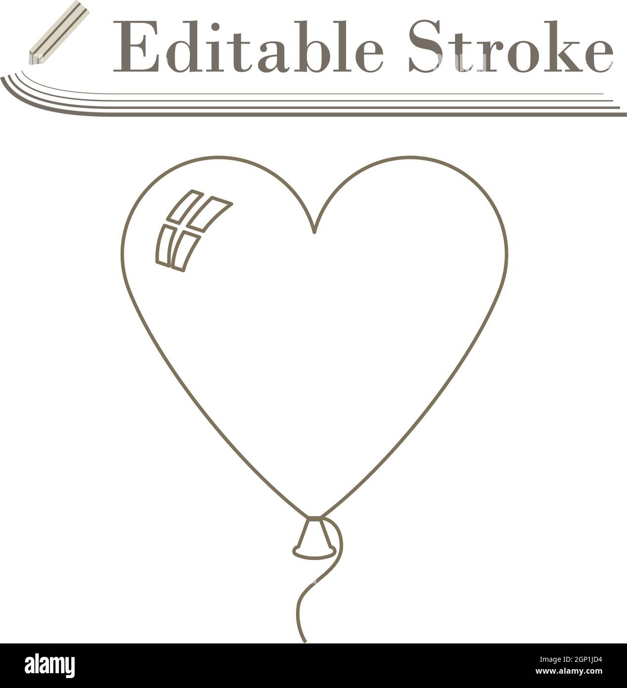 Heart Shape Balloon Icon Stock Vector Image & Art - Alamy