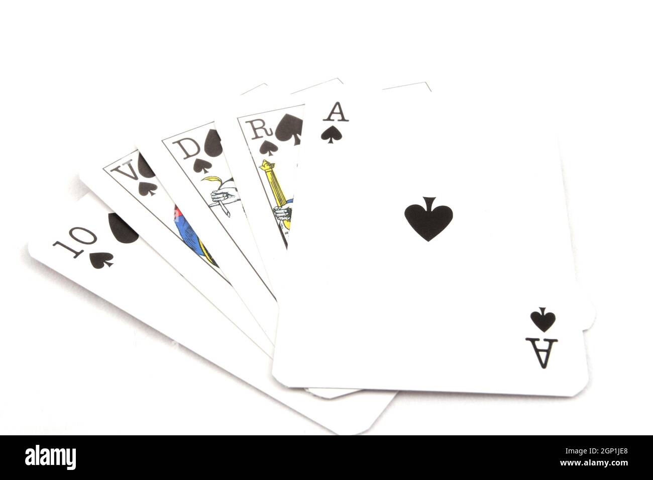 Poker Cards Royal Flush Stock Photo Alamy
