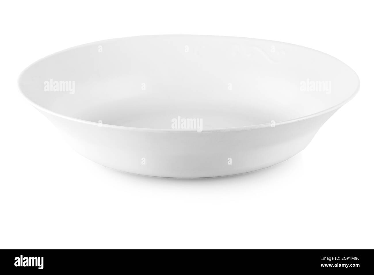 White plastic bowl isolated on white background. Soup cup with water inside Stock Photo Alamy