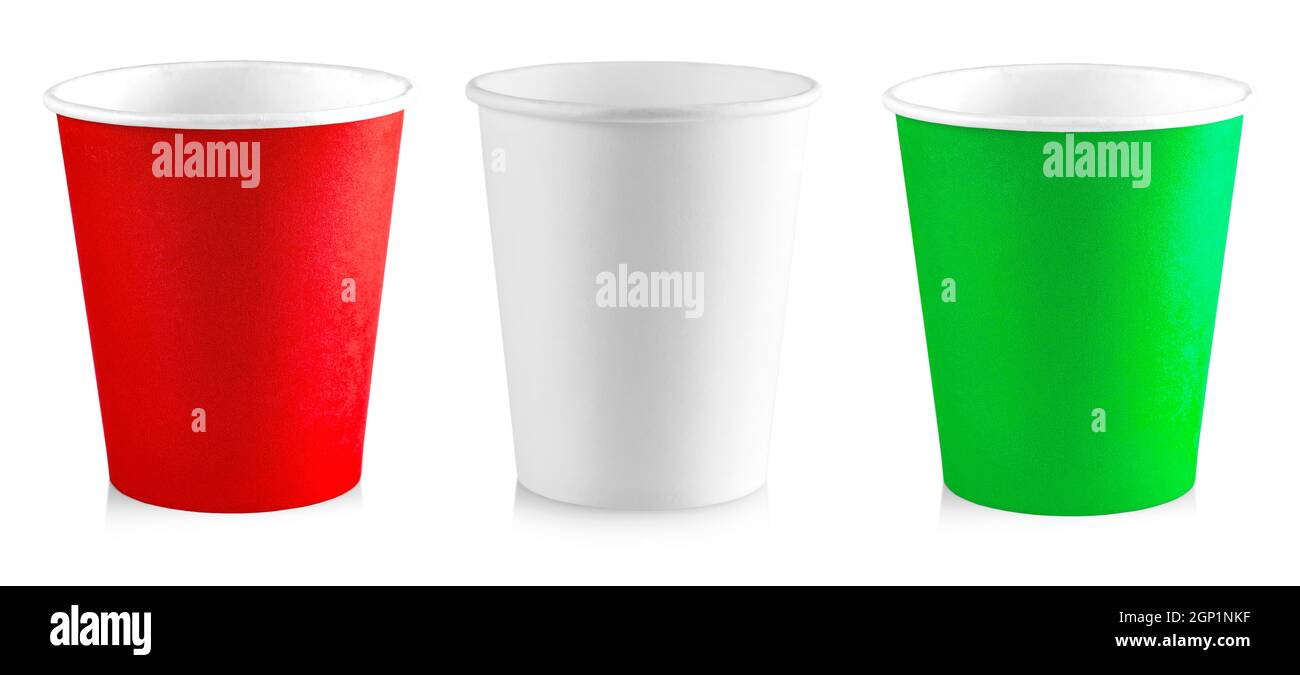 paper cup isolated on white background. Close up Stock Photo - Alamy