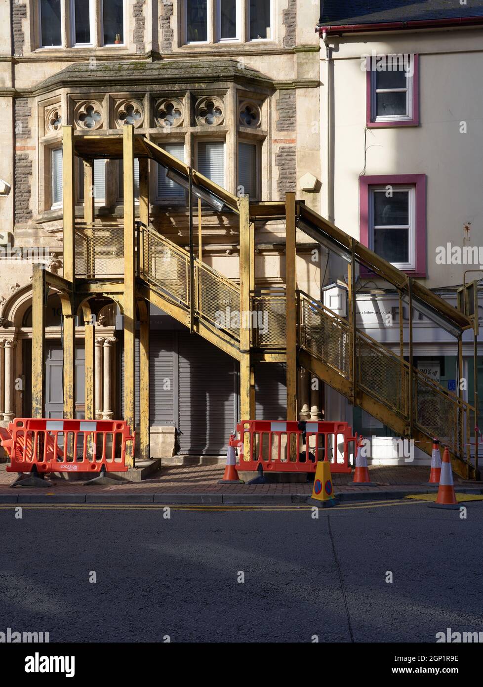 A movie set on Bute Street, Cardiff Stock Photo