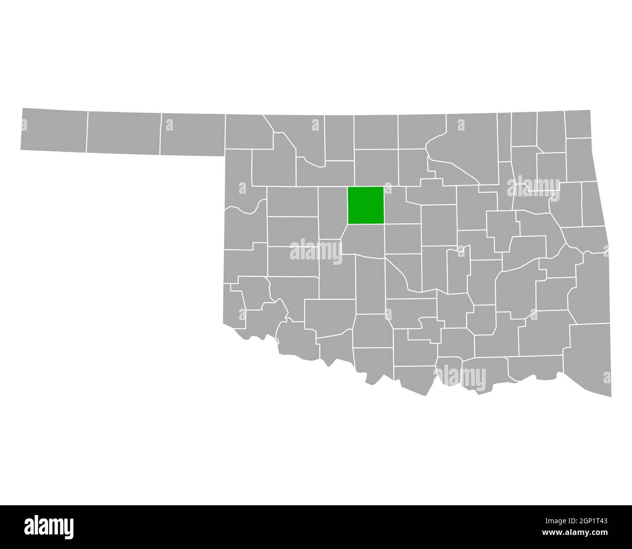 Map of Kingfisher in Oklahoma Stock Photo Alamy